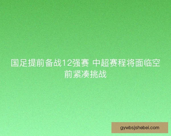 国足提前备战12强赛 中超赛程将面临空前紧凑挑战
