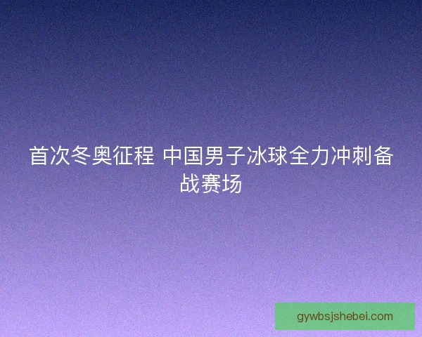 首次冬奥征程 中国男子冰球全力冲刺备战赛场